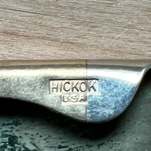 VINTAGE Hickok gold plated L belt buckle stamped main image 5